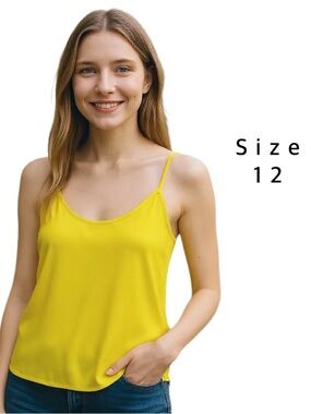 Charter Club Yellow Cami Tank, Women’s 12